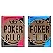 <a href='/article/1717769557/'>WPT</a> GGpoker W&Berry 100% Plastic Waterproof Poker Playing Cards (1006 POKER CLUB, Red and Blue)